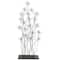 5ft. Black Metal Tall Floral Sculpture with Crystal Embellishments
